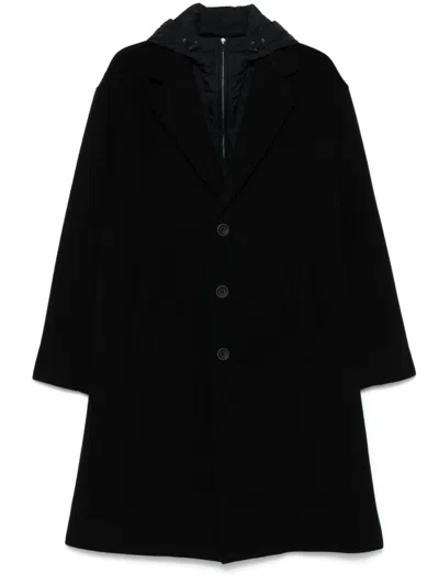 Herno Hooded Coat In Black  