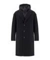 Herno Coat In New Velour And Ecoage In Black