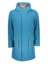 Herno Coat With Adjustable Hood In Blue