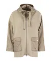 Herno Resort Jacket In Wool And Ultralight Nylon In Brown