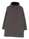 Herno Hooded Coat In Brown