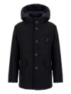 Herno Coat In Ecowool And Nylon Chamonix In Multi