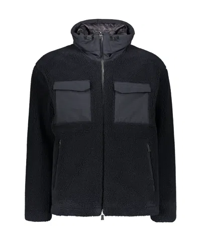 Herno Fleece Puffer Jacket In Black