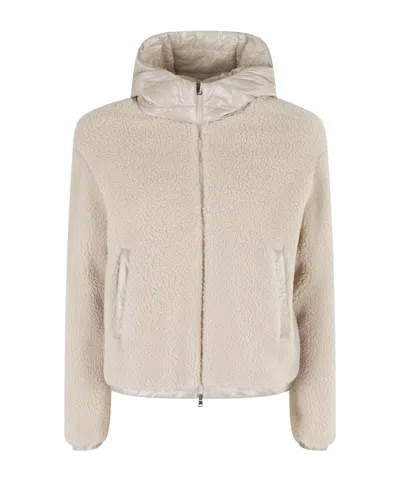 Herno Quilted Hooded Jacket In Neutral