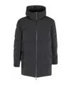 Herno Impact Quilted Down Jacket With Hood And Two-way Zipper In Gray