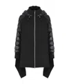 Herno Hooded Cotton Knitted Cape In Black