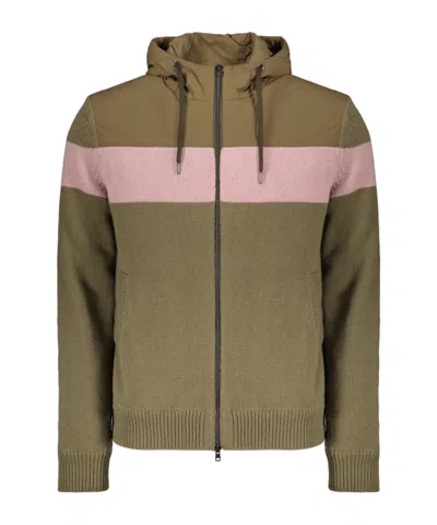 Herno Hooded Cotton-padded Jacket In Green