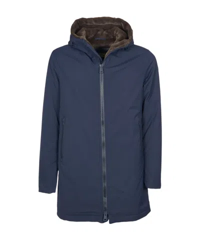 Herno Hooded Cotton Suit In Black