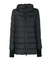 Herno Long Black Down Jacket With Hood In Nylon Woman In Black