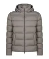 Herno Hooded Padded Jacket In Gray