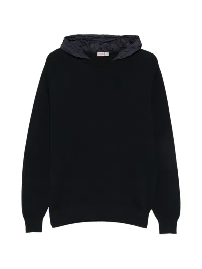 Herno Hooded Cotton Sweater In Black