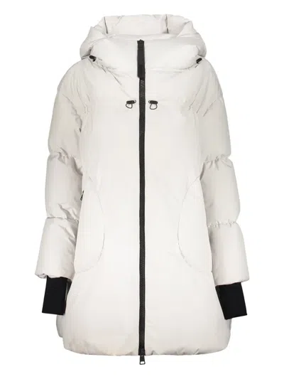 Herno Hooded Cuff Coat In White