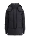 Herno Long Length Quilted Hooded Down Jacket In Black