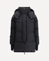 Herno Long Length Quilted Hooded Down Jacket In Black
