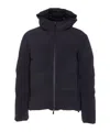 Herno Down Jacket With Hood And Quilted Pattern In Blue