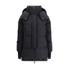 Herno Long Length Quilted Hooded Down Jacket In Black