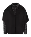 Herno Resort Hood In Ultralight Wool And Nylon In Black