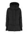Herno Women Medium 2-layer Hooded Down Jacket In Black