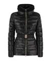 Herno Shniy Padded Down Jacket With Belt Coats Black In Black