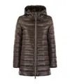 Herno Women A-shape In Ultralight Nylon In Brown