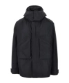Herno Polyester Jacket With Hood And Pockets In Black