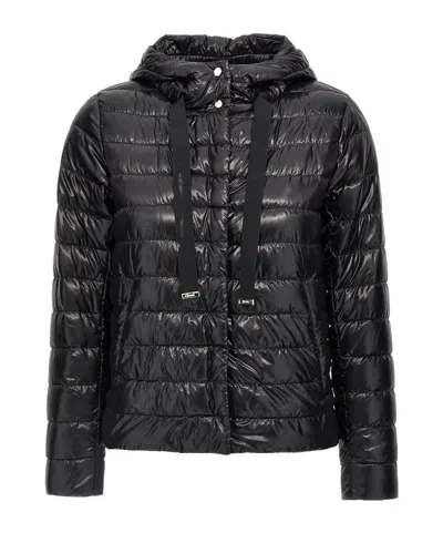 HERNO HERNO QUILTED HOODED DRAWSTRING PUFFER JACKET