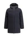 Herno Hooded Down Jacket In Blue
