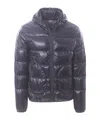 Herno Hooded Down Jacket In Blue