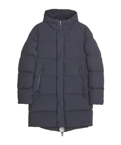 Herno Hooded Down Jacket In Blue
