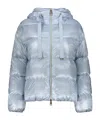 Herno Hooded Quilted Jacket In Blue