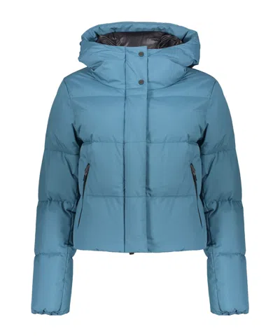 Herno Hooded Puffer Jacket In Blue
