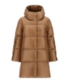 Herno Hooded Down Jacket In Brown