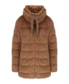 Herno Hooded Down Jacket In Brown