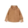 Herno Hooded Panelled Jacket In Brown
