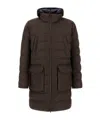 Herno Hooded Down Jacket In Brown