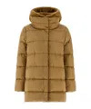 Herno Hooded Down Jacket In Brown