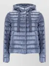 Herno Hooded Down Jacket Drawstring Long Sleeves In Blue