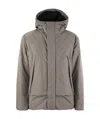 Herno Laminar 2 Layers Down Jacket With Hood In Gray