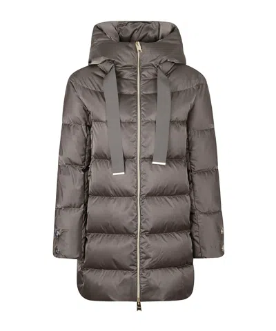 Herno Hooded Down Jacket In Gray
