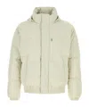 Herno Ivory Nylon Down Jacket In Green