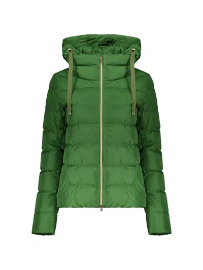 Herno Hooded Down Jacket In Green