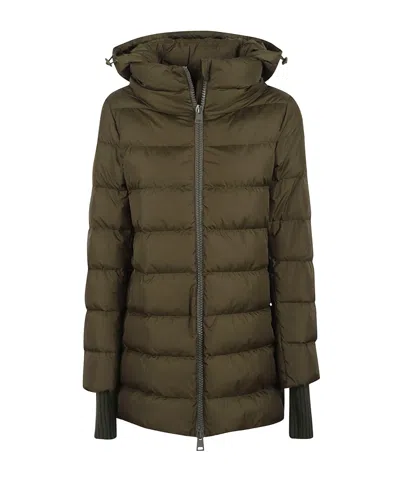 Herno Hooded Down Jacket In Green