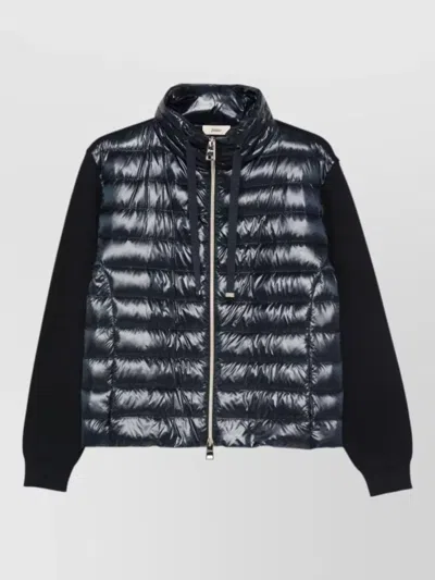 Herno Hooded Down Jacket High Neck Quilting In Multi