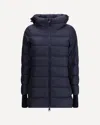 Herno Hooded Down Jacket In Dark Blue In Blue
