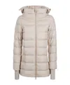 Herno A-shape Chamonix Quilted Nylon Down Jacket In Neutral
