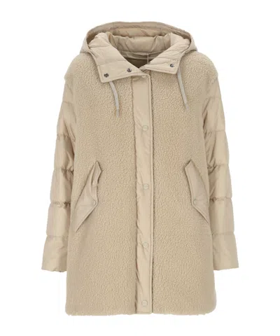 Herno Hooded Down Jacket In Neutral