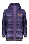 Herno Drawstring-hood Quilted Jacket In Purple