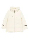 Herno Hooded Medium-length Wool Down Jacket With Zip Clothing In White