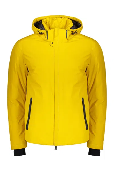 Herno Hooded Down Jacket In Yellow