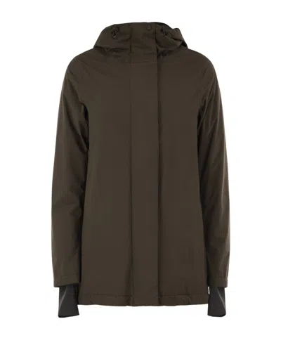 Herno Hooded Down Parka In Brown